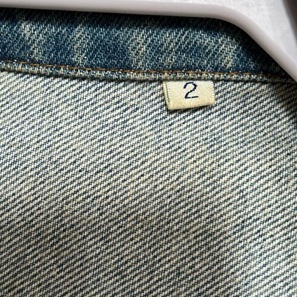 Vintage Too Cute Flintstone Denim Jean Jacket Size 2 Unisex - Picture 3 of 11